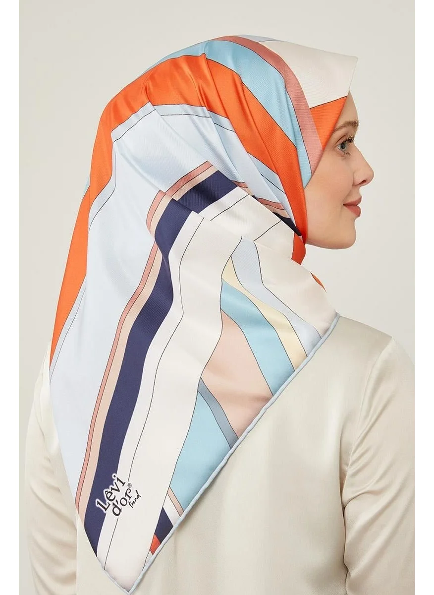 ليفيدور Grey Thick Striped Scarf