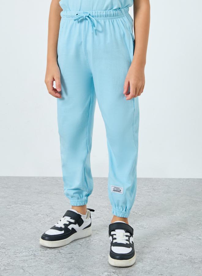Styli Boys Light Blue Solid T-Shirt and Joggers Set - Image 5
