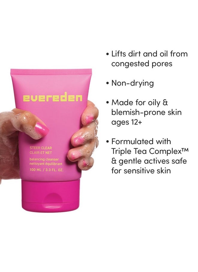 Evereden - Evereden Steer Clear Balancing Jelly Cleanser - Clean and Vegan Pre Teen Face Wash for Oily & Pimple-Prone Skin - Deeply Cleanses - Removes Dirt - Leaves Skin Fresh & Clean without Overly Drying it - Image 1