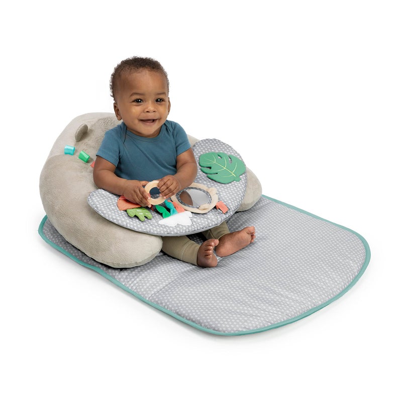 Ingenuity Cozy Prop 4-in-1 Sit Up & Prop Activity Mat, Portable & Easy-Fold, Tummy Time Play, Includes 5 Nature-Inspired Sensory Baby Toys, For Age Newborn + - Image 2