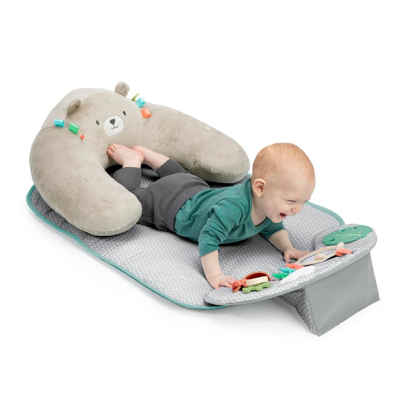 Ingenuity Cozy Prop 4-in-1 Sit Up & Prop Activity Mat, Portable & Easy-Fold, Tummy Time Play, Includes 5 Nature-Inspired Sensory Baby Toys, For Age Newborn + - Image 4