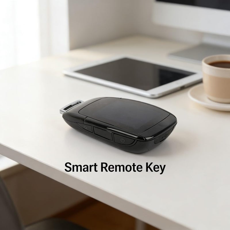 Universal Smart Key Remote 2 Inch LCD Touch Screen Keyless Entry Start Stop Engine Button Black - Image 4