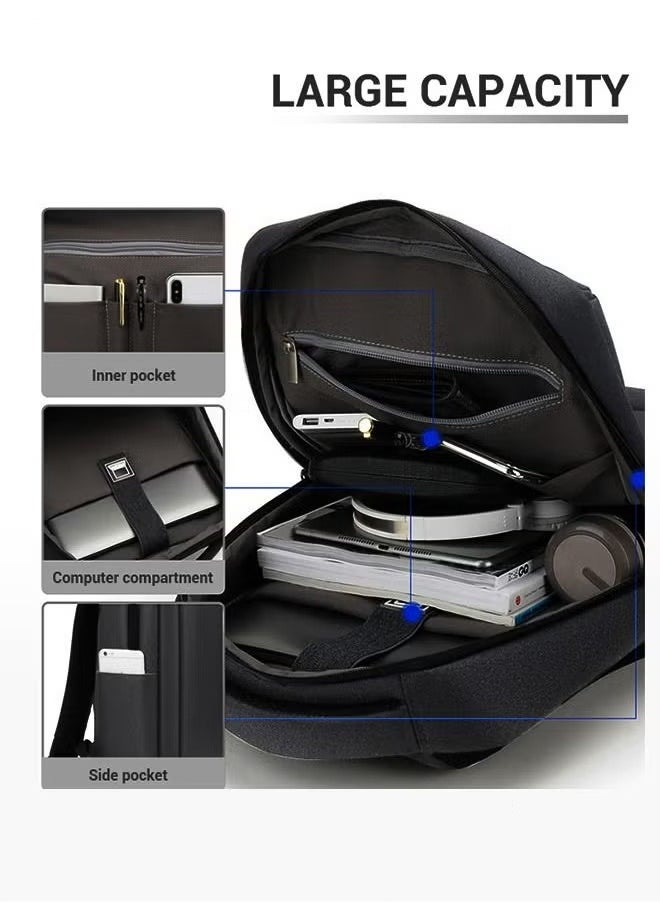 Canway - Multifunction Waterproof Backpack with USB Port Casual Minimalist Oxford for Men - Image 1