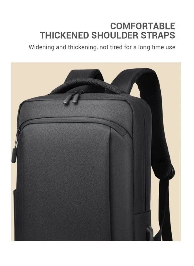Canway - Multifunction Waterproof Backpack with USB Port Casual Minimalist Oxford for Men - Image 1