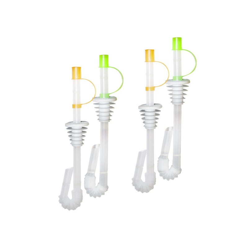 Jokari 4 Count Sip and Seal Soda Straws for Bottled Beverages - Image 1
