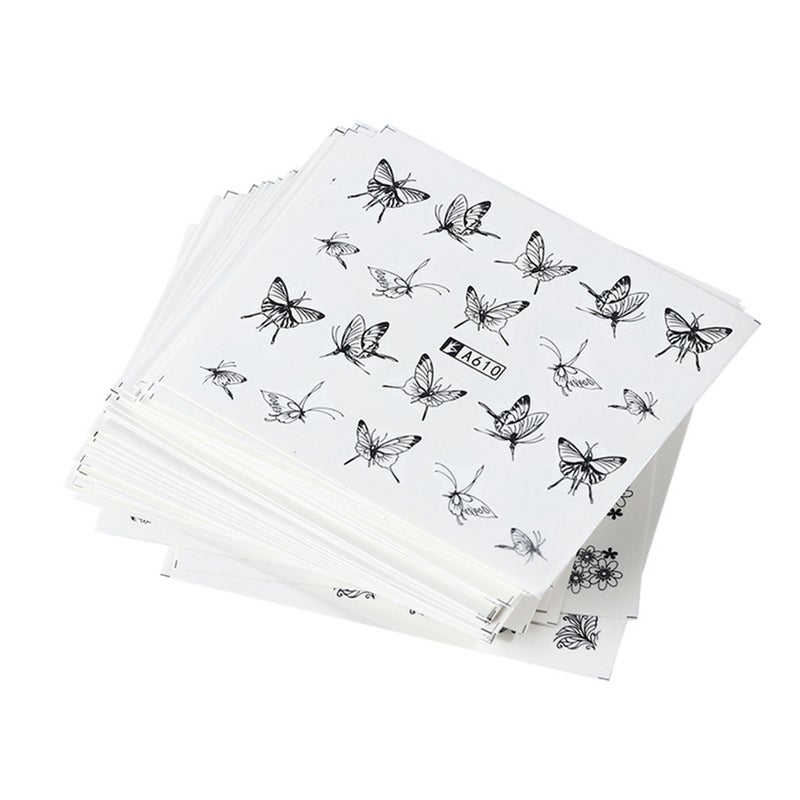 40pcs Nail Sticker with Butterfly Flower Patterns for Nail Art Decoration DIY Decals Manicure Set Women & Kids Nail Beauty - Image 4