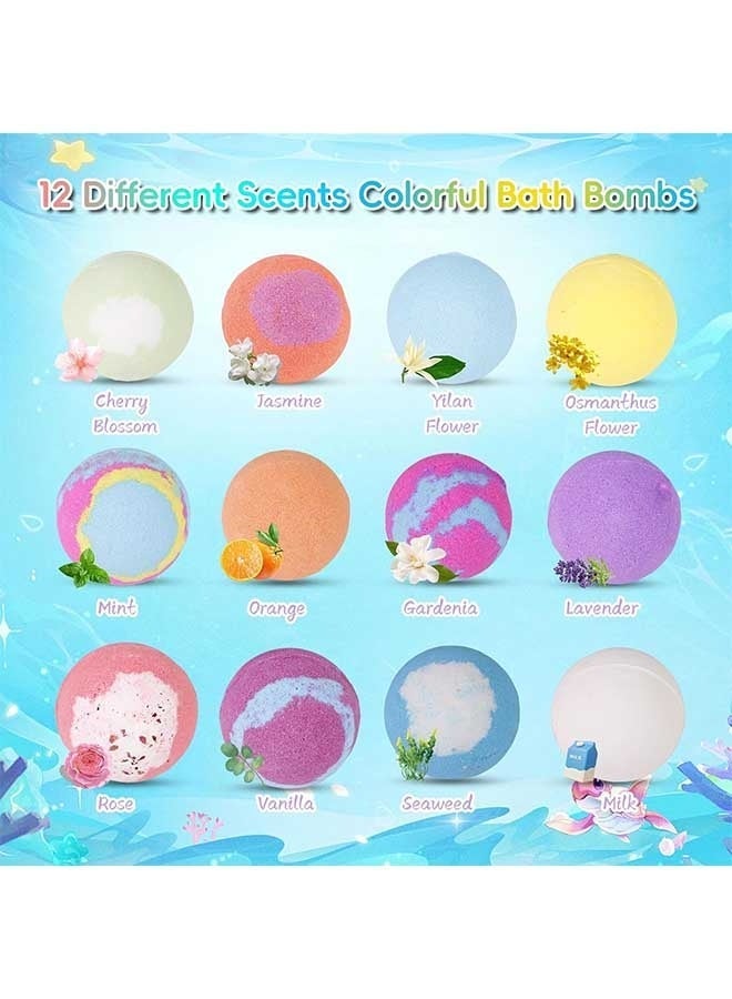 Bath Bombs for Kids with Toys Inside，12 PC Bath Bombs Gift Set with Sea Animals Toys，Safe Naturalu0026NON-TOXIC Bubble Bath,Birthday New Year Gifts for Kids Boys Girls - Image 2