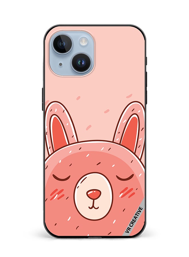 VR CREATIVE Protective Case Cover For Apple iPhone 15 Sleeping Rabbit Design Multicolour - Image 1