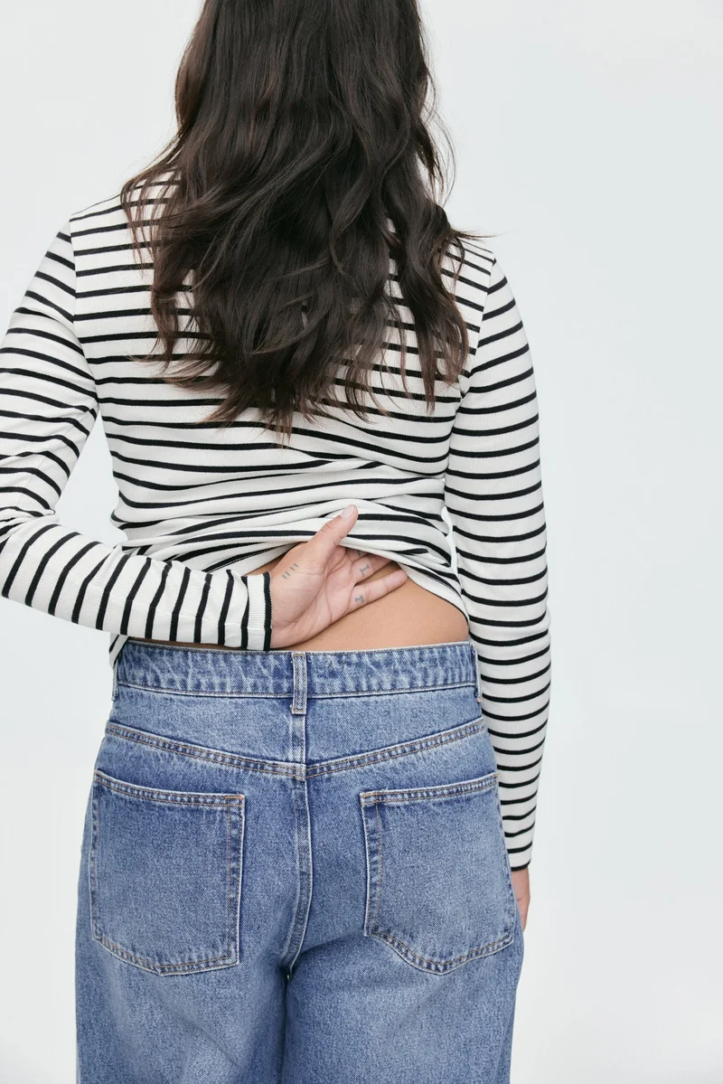 اتش اند ام Ribbed cotton top