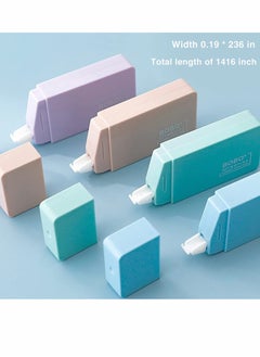 KASTWAVE Correction Tapes, 6 Pack Mini Simple INS style White Correction Tape, Tape Eraser,Correction Tape White Tape, Correction Tape Eraser for School Office Home Supplies INS style 6 Colors  - Image 2