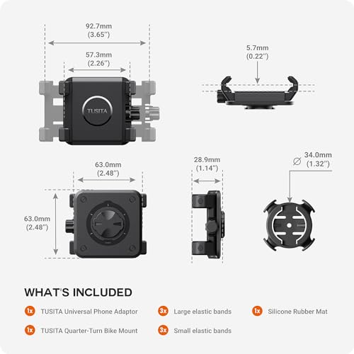 TUSITA Bicycle Phone Holder Compatible with Garmin Mount, 4.0"-6.9" - Image 4