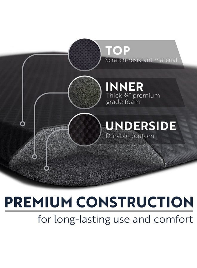 KANGAROO KANGAROO Thick Ergonomic Anti Fatigue Mats for Kitchen Floor, Cushioned Standing Office Desk Mat, Waterproof Scratch Resistant Topside, Supportive All Day Comfort Padded Foam Rugs, 17x24, Black  - Image 5