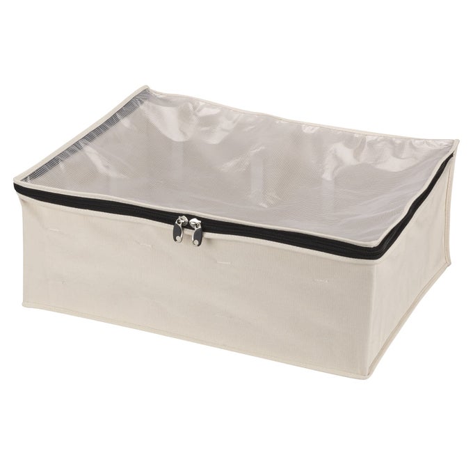 33641 COTTON CANVAS BLANKET STORAGE BAGS NATURAL OFFWHITE
