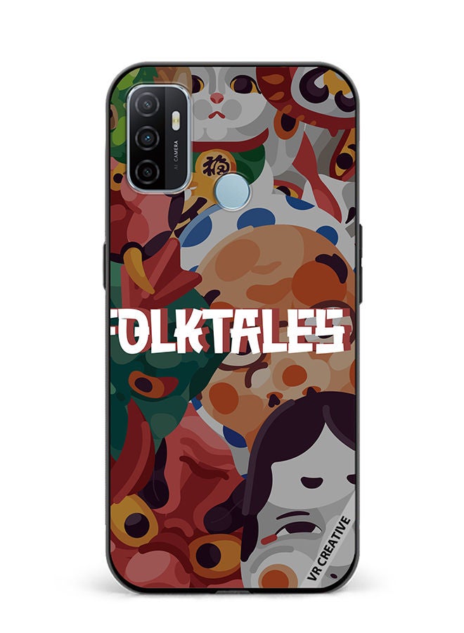 VR CREATIVE Protective Case Cover For Oppo A53 Japanese Folk Tales Design Multicolour - Image 1