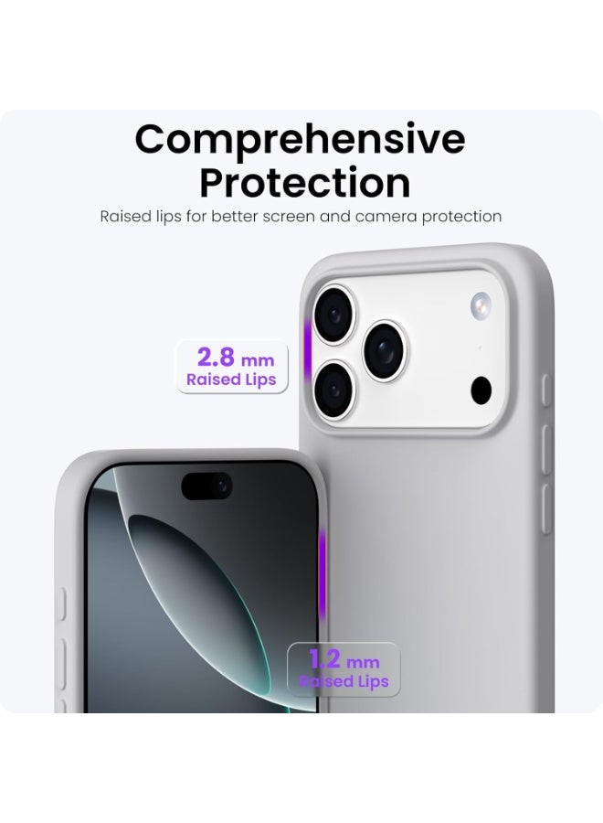 جراب لهاتف iPhone 17 Pro مصنوع من جل السيليكون السائل الناعم، حماية كاملة للجسم ضد الصدمات، غطاء غير لامع، بطانة ناعمة من الألياف الدقيقة، جراب خلفي نحيف لهاتف iPhone 17 Pro - Image 5