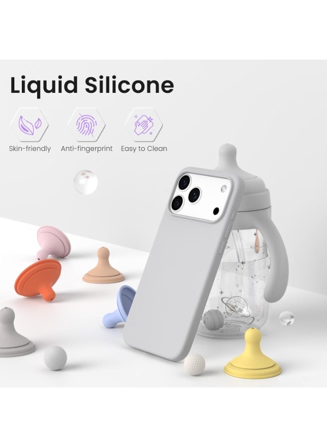 جراب لهاتف iPhone 17 Pro مصنوع من جل السيليكون السائل الناعم، حماية كاملة للجسم ضد الصدمات، غطاء غير لامع، بطانة ناعمة من الألياف الدقيقة، جراب خلفي نحيف لهاتف iPhone 17 Pro - Image 4