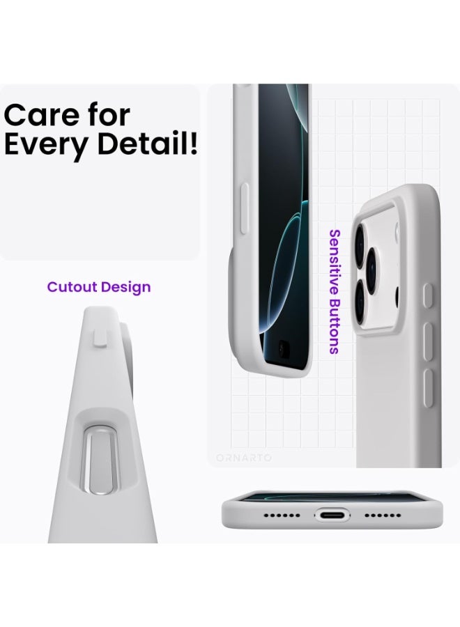 جراب لهاتف iPhone 17 Pro مصنوع من جل السيليكون السائل الناعم، حماية كاملة للجسم ضد الصدمات، غطاء غير لامع، بطانة ناعمة من الألياف الدقيقة، جراب خلفي نحيف لهاتف iPhone 17 Pro - Image 3