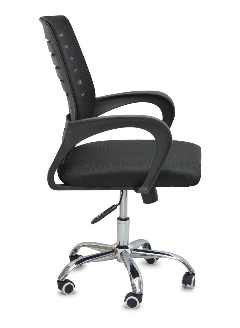 Multi Home Furniture Black Mesh Office Chair – Ergonomic Chair with Lumbar Support, Adjustable Height, Tilt & Lock Adjustable, 360° Swivel Desk Chair, Computer Chair, Office Chair for Home, Office - Image 4