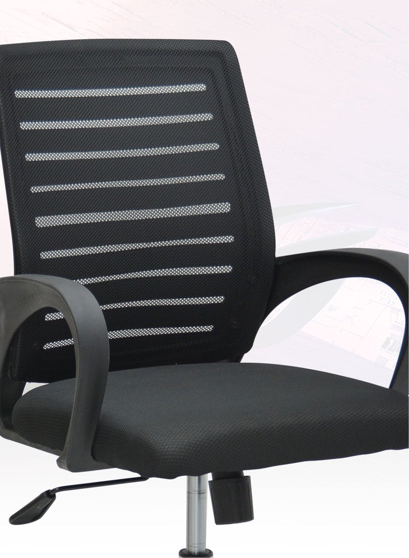 Multi Home Furniture Black Mesh Office Chair – Ergonomic Chair with Lumbar Support, Adjustable Height, Tilt & Lock Adjustable, 360° Swivel Desk Chair, Computer Chair, Office Chair for Home, Office - Image 2