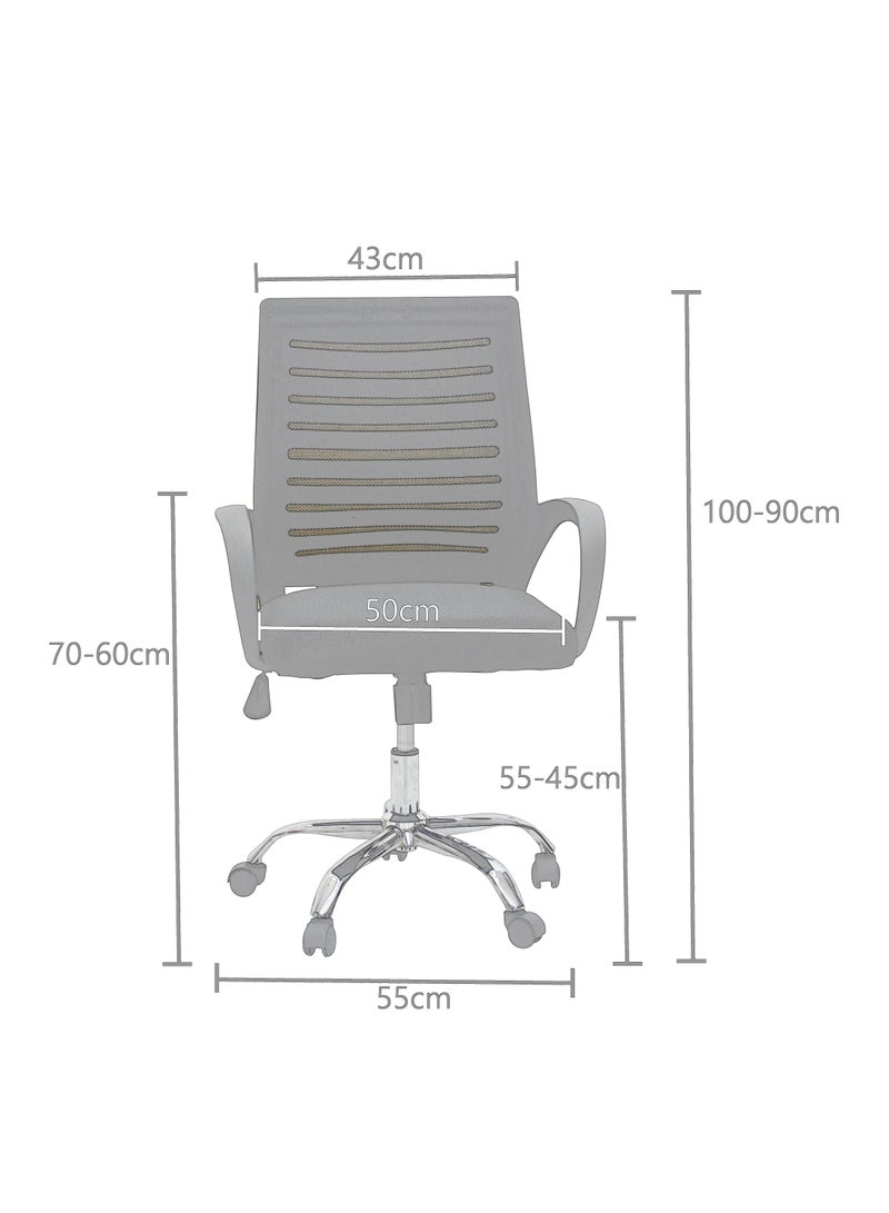 Multi Home Furniture Black Mesh Office Chair – Ergonomic Chair with Lumbar Support, Adjustable Height, Tilt & Lock Adjustable, 360° Swivel Desk Chair, Computer Chair, Office Chair for Home, Office - Image 5