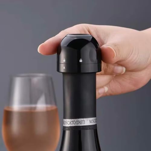 BEYTEQ Champagne stoppers, Silicone Champagne Bottle Saver Sealer with Rotating Switch, Reusable Mini Champagne Bottle Stoppers (Champagne Stopper, Pack of 1) - Image 4