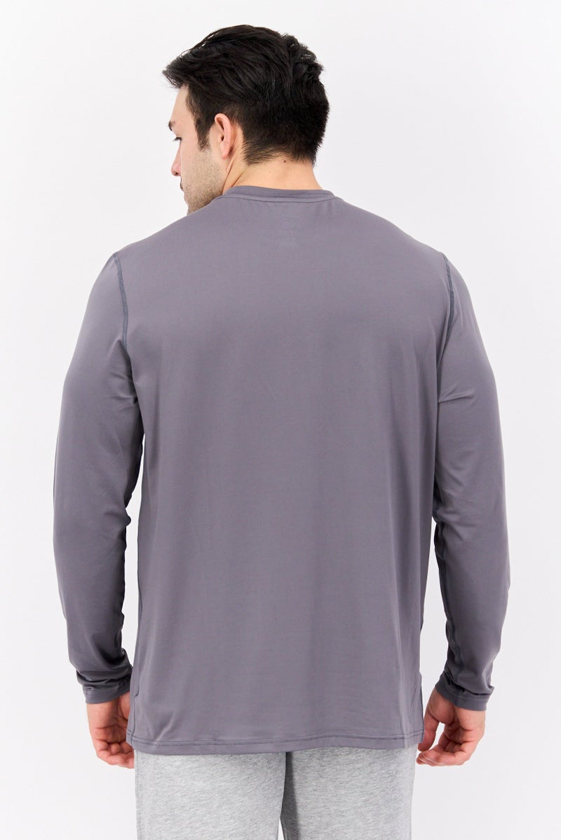 Champion Men Sportswear Fit Plain Training Jersey, Grey - Image 3