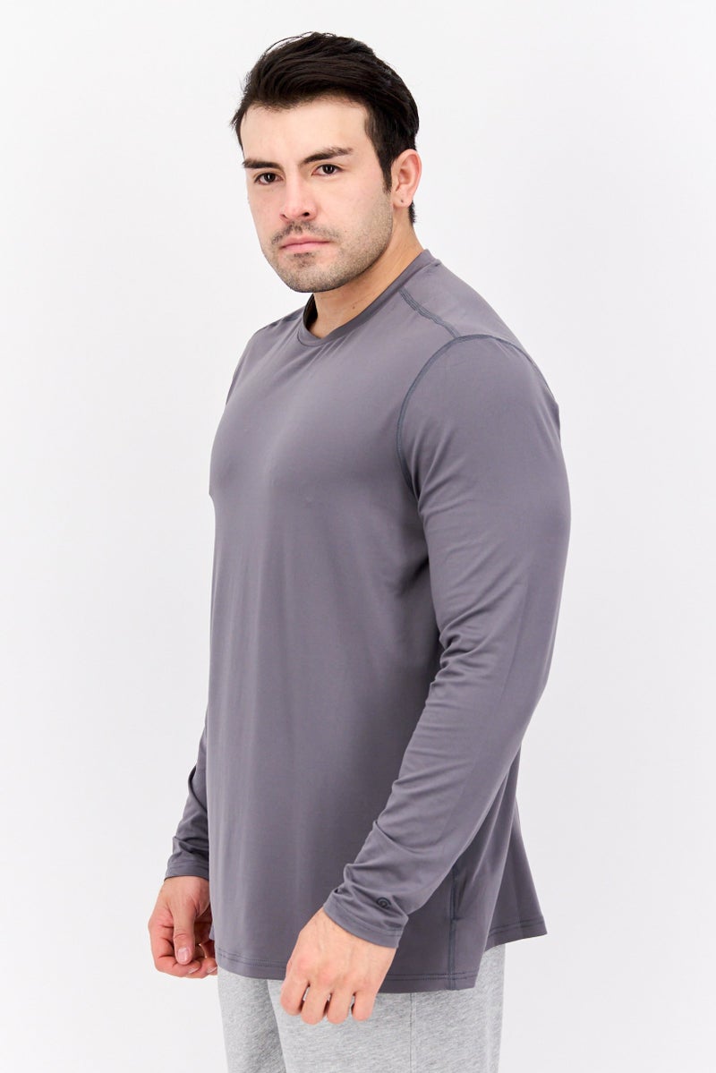 Champion Men Sportswear Fit Plain Training Jersey, Grey - Image 2