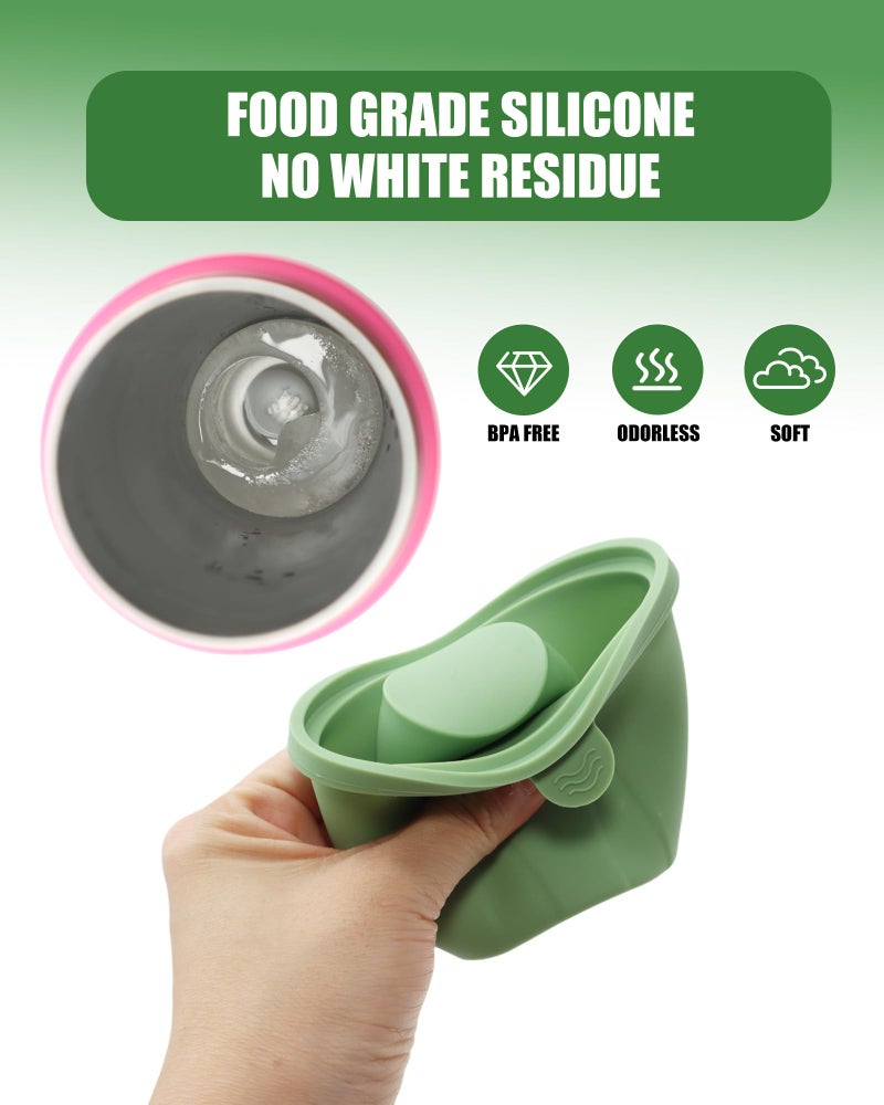 TOVICE Ice Molds for Owala 24-40oz, Set of 3, Food-Grade Soft Silicone, No White Residue, Easy to Release, Straw Placement Compatible with Owala FreeSip, Keeps Drinks Cold Longer (Green) - Image 5