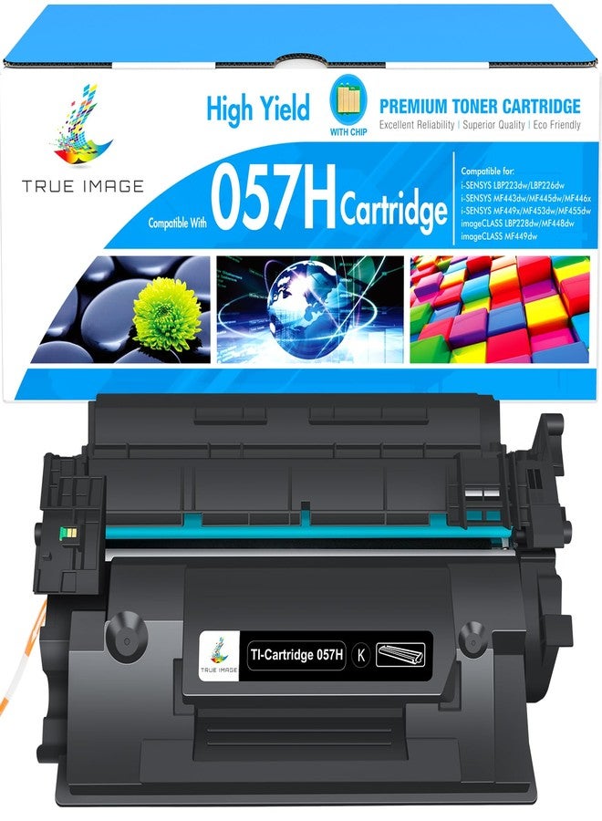 TRUE IMAGE 057H 057 High Yield Toner Cartridge Replacement for Canon 057H CRG-057H ImageCLASS MF445dw LBP226dw LBP227dw LBP228dw MF448dw MF449dw LBP226 MF445 LBP220 LBP230 MF440 MF450 Printer Ink (Black, 1-PK) - Image 1