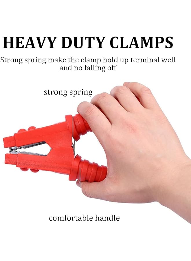 Jumper Cables For Car Battery, 5M 3000Amp Extra Long Heavy Duty Car Battery Jump Leads With Storage Bag Color Coded Clamps For Petrol And Diesel Car Vans Truck - Image 2