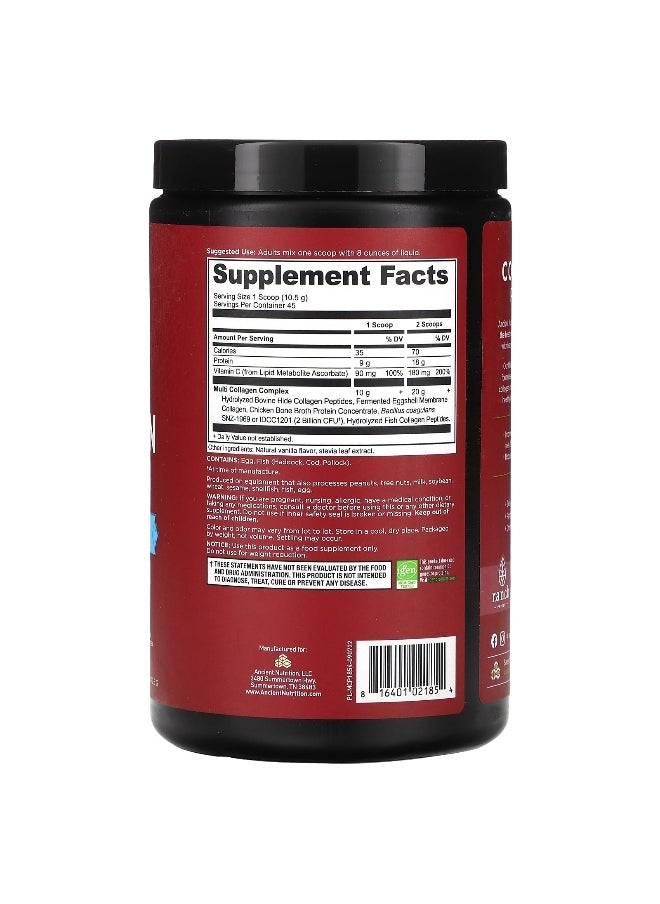 Ancient Nutrition - Ancient Nutrition, Multi Collagen Protein, Vanilla, 1.04 lb (472.5 g) - Image 1