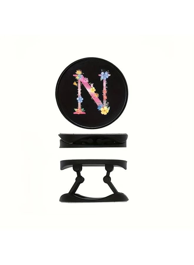 Black Folding Telescopic Mobile Phone Stand With Letter Design - Image 1