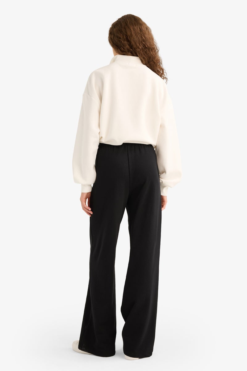 DeFacto Black Woman Straight Trousers Casual - Image 4