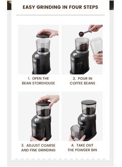 12-Cups Coffee Grinder Electric Coffee-Bean Grinder Adjustable Burr Mill with 31 Precision Grind Settings 120W KA-3083 Black - pzsku/ZC458A2154BA53CFE10C6Z/45/_/1740450418/bbd34cca-6737-4f4e-bf3e-9325dff58a95