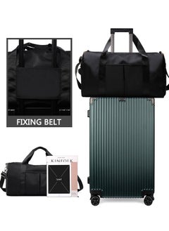 HAWAWA Personal Item Travel Bag Foldable Travel Duffel Bag Lightweight Carry On Duffle Bag Overnight Bag for Women and Men（black） ﻿  - Image 5