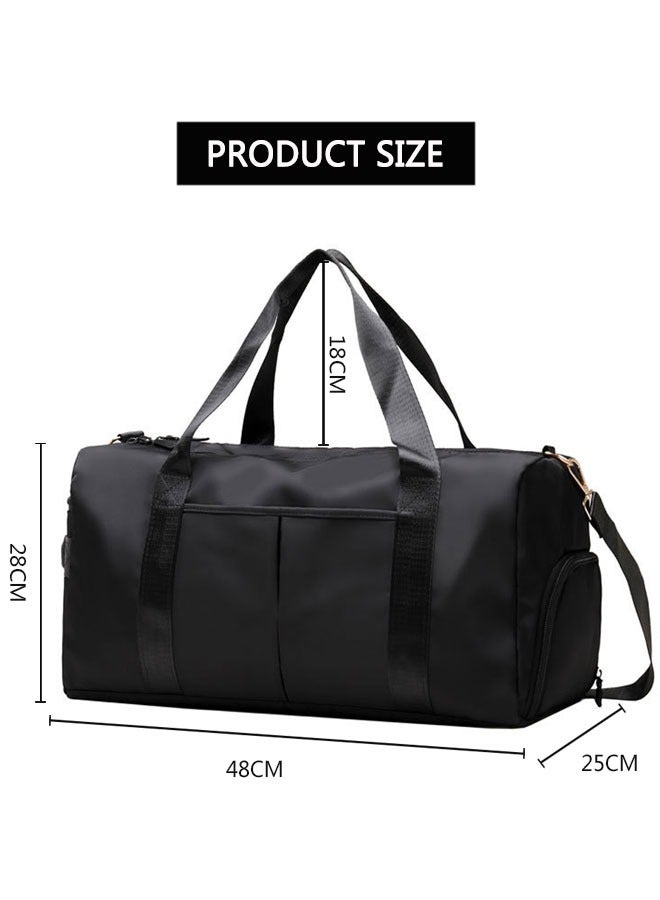 وهاواي Personal Item Travel Bag Foldable Travel Duffel Bag Lightweight Carry On Duffle Bag Overnight Bag for Women and Men（black） ﻿ - Image 2