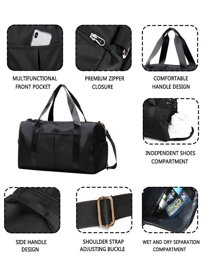 وهاواي Personal Item Travel Bag Foldable Travel Duffel Bag Lightweight Carry On Duffle Bag Overnight Bag for Women and Men（black） ﻿ - Image 3