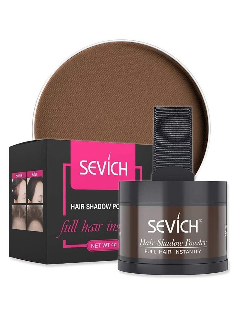 Sevich Instantly Hairline Shadow Hairline Powder Quick Cover Hair Root Concealer Eyebrows & Beard Line Hair Root Touch Up for Thinning Hairline Windproof & Sweatproof (Medium Brown) - Image 1