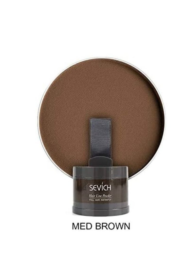 Sevich Instantly Hairline Shadow Hairline Powder Quick Cover Hair Root Concealer Eyebrows & Beard Line Hair Root Touch Up for Thinning Hairline Windproof & Sweatproof (Medium Brown) - Image 3