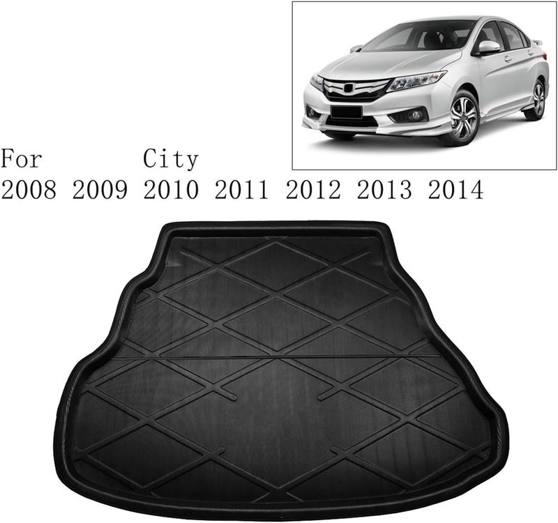 Wivplex Black Car Trunk Mat for City 2008-2018 - Image 2
