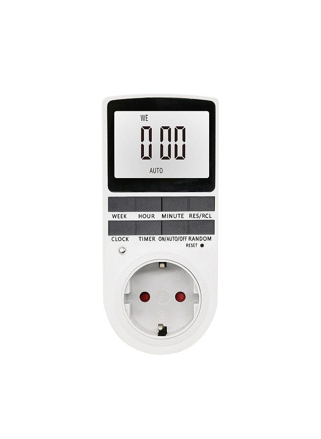 Digital Timer Switch Socket Digital Electronic Timer Switch LCD Display Plug-in Programmable Time Switch Energy Saving Intelligent Electronic Timing Socket