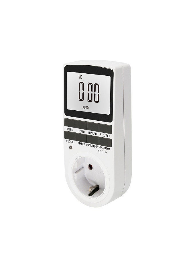 Digital Timer Switch Socket Digital Electronic Timer Switch LCD Display Plug-in Programmable Time Switch Energy Saving Intelligent Electronic Timing Socket
