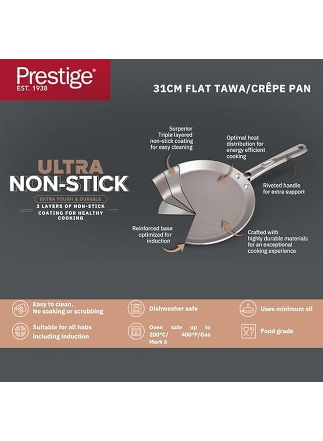 Prestige Ultra 31cm Flat Tawa With Pan Holder  - Image 3