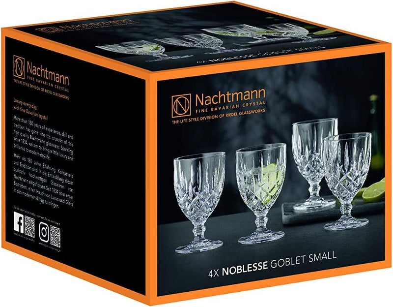 Nachtmann Noblesse Collection Small Goblet, set of 4, Made of Crystal Glass, Clear, for Holidays and Parties, Water Drinking Glasses, Goblets, Dishwasher Safe - Image 5