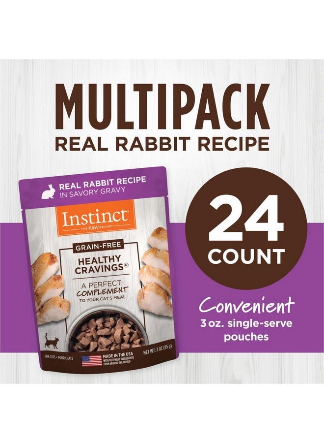 Instinct Healthy Cravings Natural Wet Cat Food Topper, Grain Free Recipe - Real Rabbit, 3 oz. Pouches (Pack of 24) - Image 4