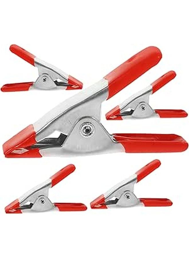 5Pcs Small Metal Spring Clamps Heavy Duty Woodworking Clips For Crafts And Tents - Image 1