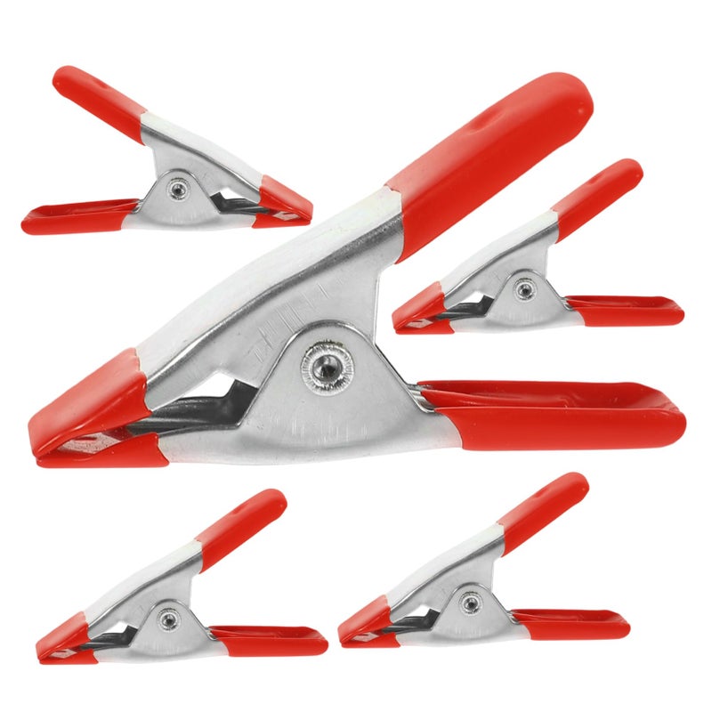 5Pcs Small Metal Spring Clamps Heavy Duty Woodworking Clips For Crafts And Tents - Image 2