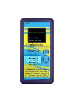 Transistor Tester NPN PNP Transistor Diode Resistor Inductor Capacitance MOS SCR ESR Meter with 1.8 Inch TFT Screen Automatic Pin Detection