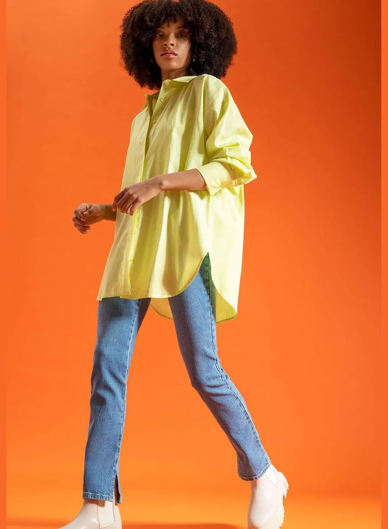 DeFacto Woman Oversize Fit Woven Long Sleeve Tunic