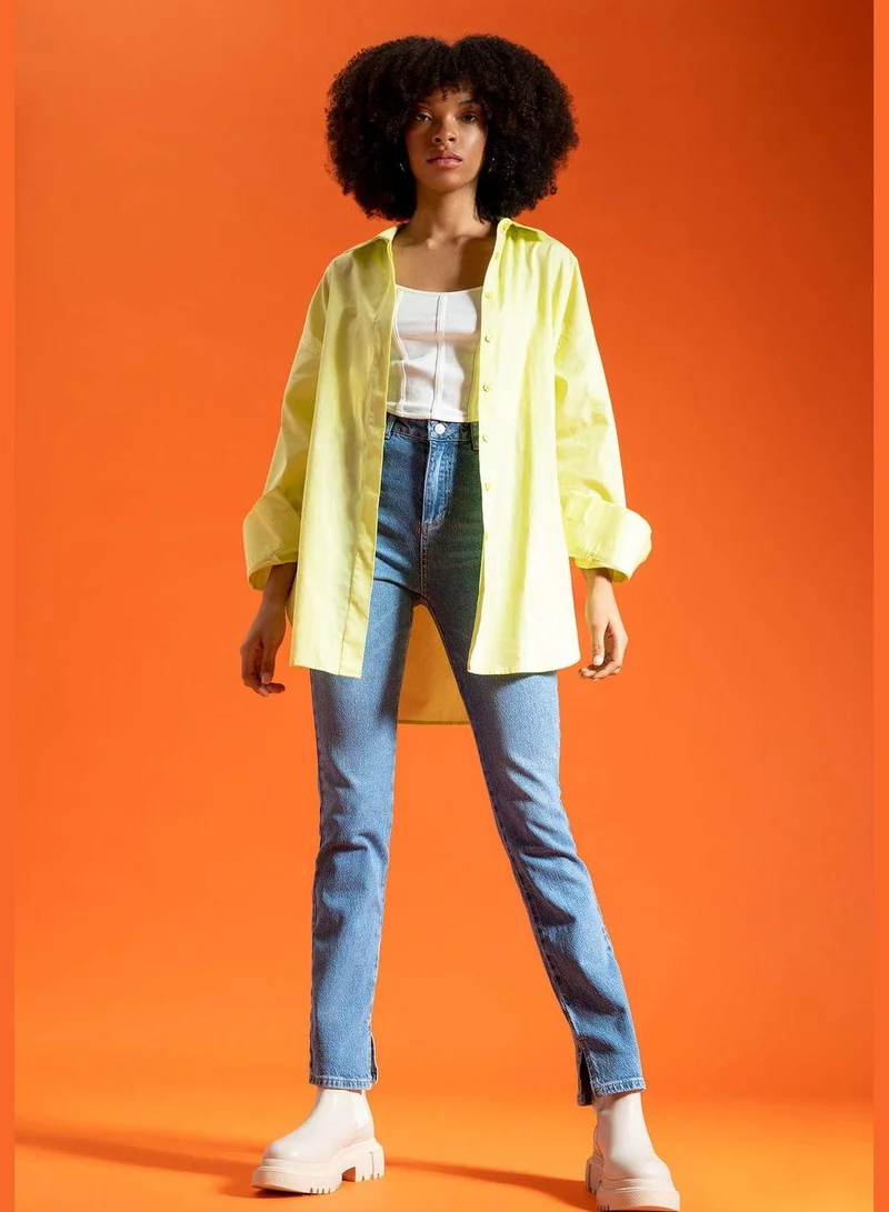 DeFacto Woman Oversize Fit Woven Long Sleeve Tunic